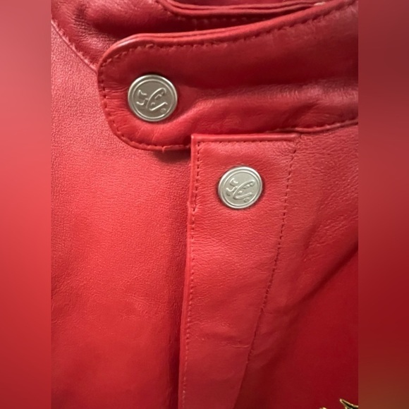 VTG CHASE × DALE JR Size 2XL Leather Red Nascar Bomber Jacket Insulated Race - Picture 7 of 16